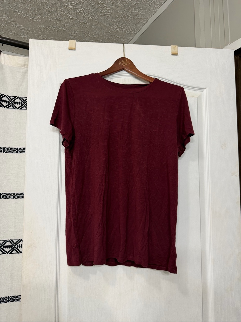 Maurices 24/7 burgundy tee large